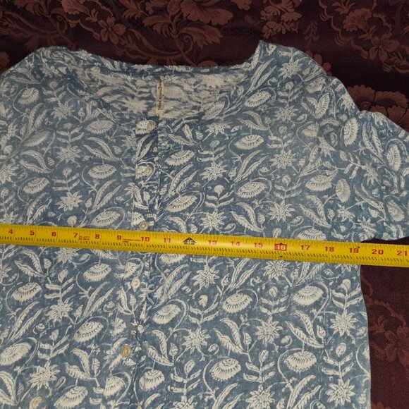 Magnolia Pearl Distressed T-shirt Knit Long Sleeve Dress One Size - Picture 2 of 5